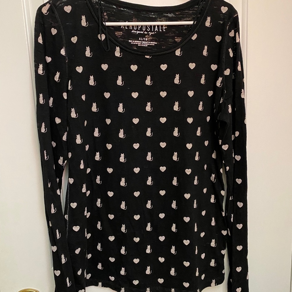 Cat and Heart long sleeve